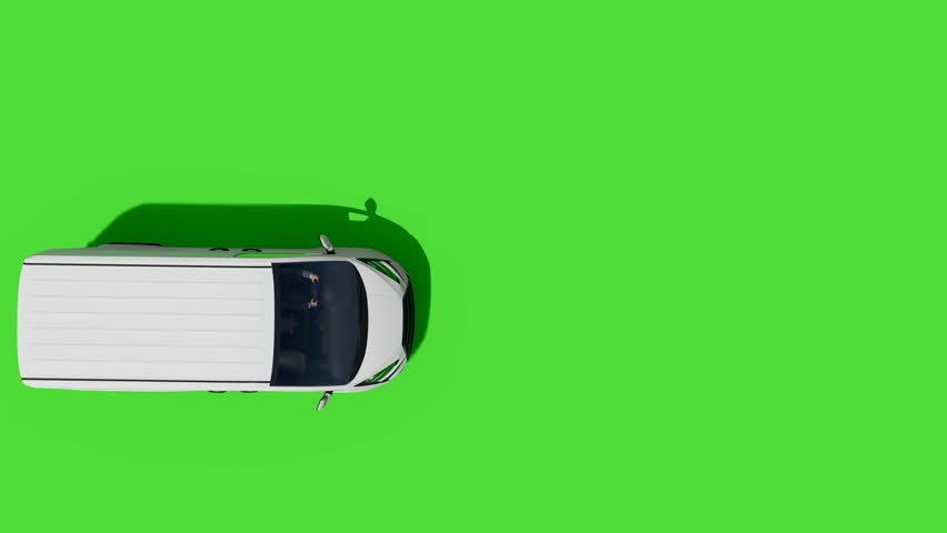 Van car green screen video