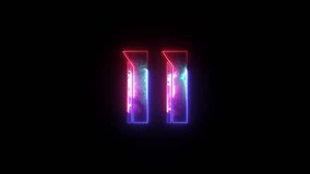 Glowing neon numeric number 11 animation. 4-color neon futuristic effect. Trendy glow lighting. 4K video animation - Powered by Shutterstock - Get 15% off with code: PIKWIZARD15