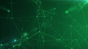 Green geometric plexus background, abstract network of glowing lines and dots, high tech background in green color. - Powered by Shutterstock - Get 15% off with code: PIKWIZARD15