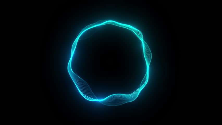 Glowing AI Voice Spectrum. Technology Audio Waveforms. Digital Background. 4K