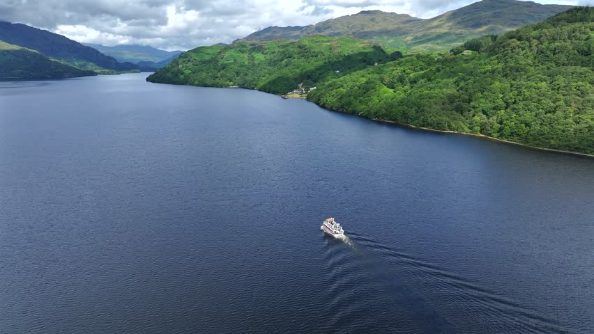 Loch Lomond Scotland Boat Tour Aerial View
