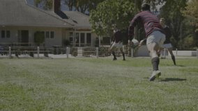 Rugby players on field with financial data processing animation over them. sports, finance, technology, analysis, competition, teamwork - Powered by Shutterstock - Get 15% off with code: PIKWIZARD15