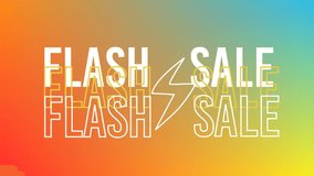 flash sale animation on gradient background. sale animation for business or advertising.  - Powered by Shutterstock - Get 15% off with code: PIKWIZARD15