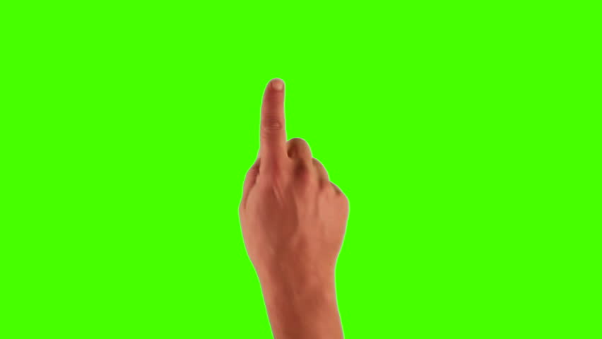Set of hand gestures, showing the uses of computer touchscreen, tablet, trackpad or ipad. Full HD with green screen. modern technology, 1080p, 1920x1080