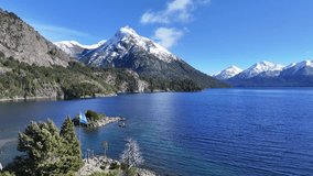 Bariloche Skyline At San Carlos De Bariloche Rio Negro Argentina. Breathtaking Landscape Of Forest Trees In The Rural Scene. Nature Travel Destinations Snow Covered Forest Trees. - Powered by Shutterstock - Get 15% off with code: PIKWIZARD15