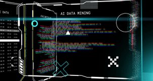 Animation of shapes moving over data processing. Technology and digital interface concept digitally generated video. - Powered by Shutterstock - Get 15% off with code: PIKWIZARD15