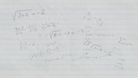 Animation of beakers over mathematical equations on white background. Global science, education and digital interface concept digitally generated video. - Powered by Shutterstock - Get 15% off with code: PIKWIZARD15