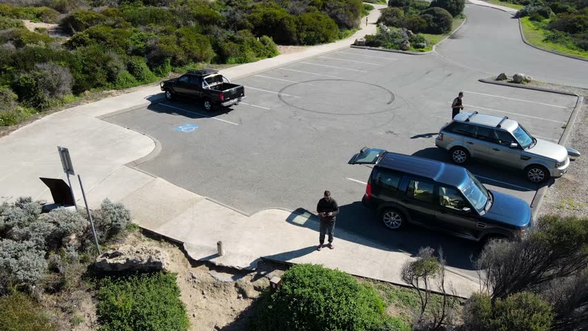 Aerial view of Point Peron and Shoalwater Bay with rocky limestone formations and seagrass. WA Australia