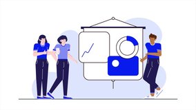 teamwork presentation about stock market graphic illustration business animated video - Powered by Shutterstock - Get 15% off with code: PIKWIZARD15