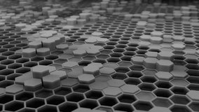 Abstract Hexagonal Pattern in Monochrome An Exploration of Shapes and Aesthetic Design. Design - Powered by Shutterstock - Get 15% off with code: PIKWIZARD15