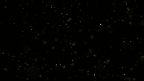 Abstract bokeh of dust particles floating in the air on black background. Slow motion. Abstract animated overlay effect of white particles flying. Loop animation. 4k footage - Powered by Shutterstock - Get 15% off with code: PIKWIZARD15