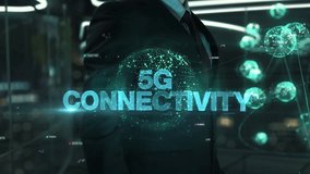 5G Connectivity- businessman working with virtual reality at office. - Powered by Shutterstock - Get 15% off with code: PIKWIZARD15