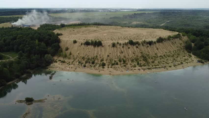 View from above of the abandoned Bornitsky sand quarry. 