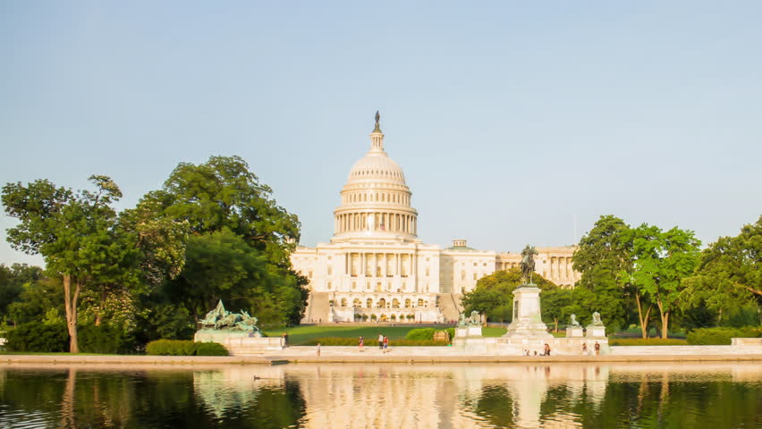 Time lapse video of the United states capitol building, Washington DC, USA.