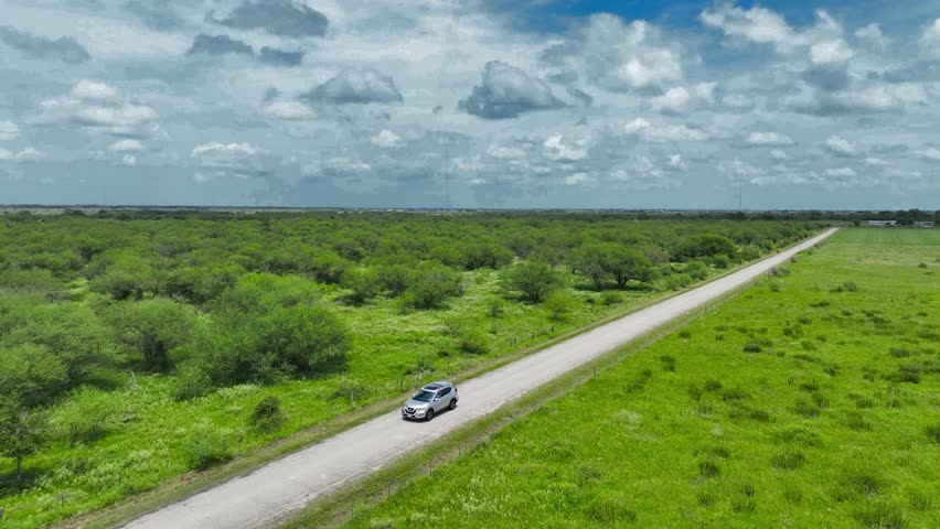 Car driving through the country