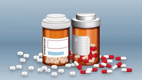 Pills and capsules spilling from bottles - Powered by Shutterstock - Get 15% off with code: PIKWIZARD15