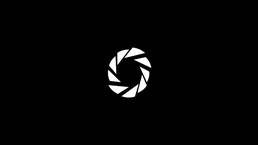 Camera shutter glass lens icon, digital camera aperture symbol.