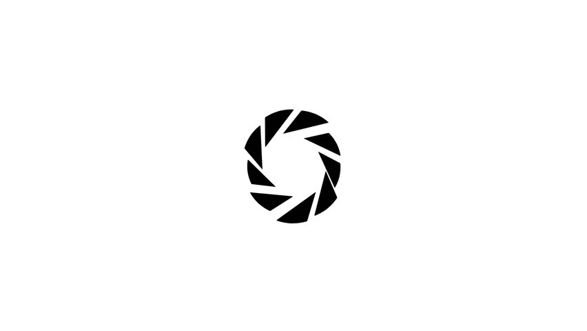 Camera shutter glass lens icon, digital camera aperture symbol.
