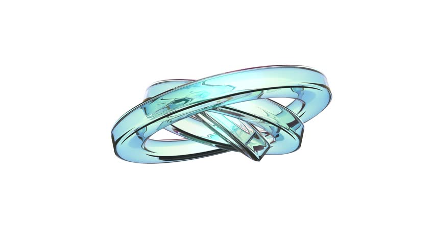 3D holographic circles rotate endless 4k. 3D Illustration