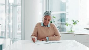 Office, multitasking and woman with timelapse in stress for workload, finance deadline and productivity. Frustrated, mature trader and burnout with chaos for investment, trading or stock market crash - Powered by Shutterstock - Get 15% off with code: PIKWIZARD15