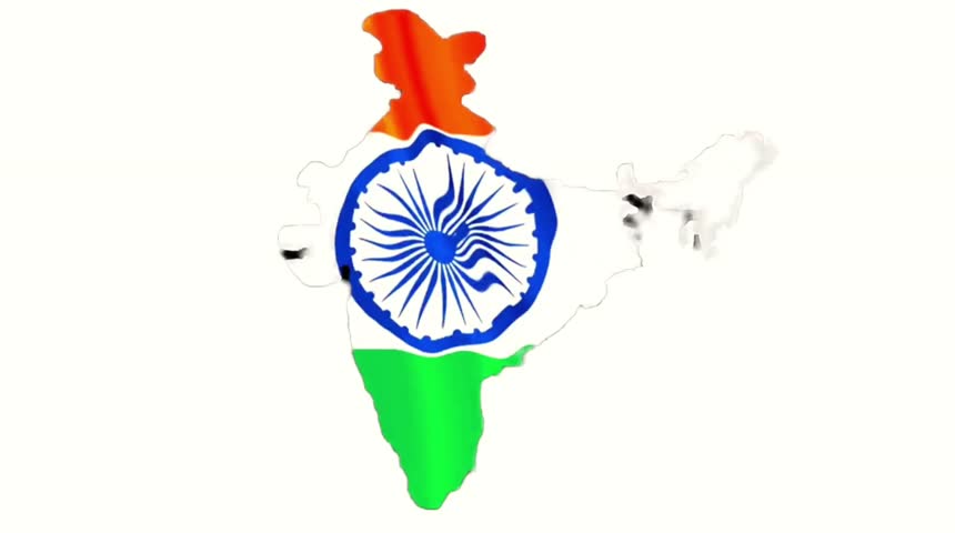 India Flag waving in wind realistic background, resolution for Film, News etc