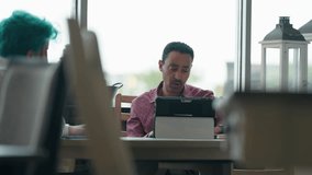 Retail Job Interview with Diverse Indian Man and Blue-Haired Candidate - Powered by Shutterstock - Get 15% off with code: PIKWIZARD15