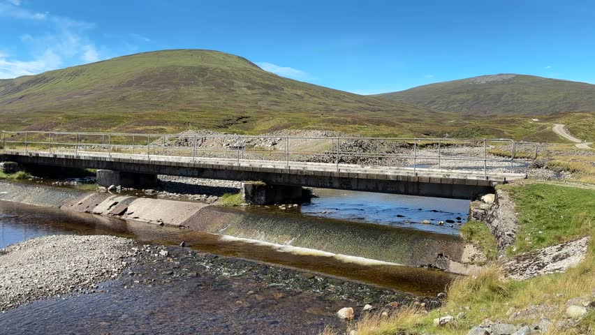 Bridge over Allt Dubhaig, Dalnaspidal, Cairngorms National Park, Scotland