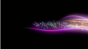 Abstract gradient color particles flare flies straight in from left to right with alpha footage - Powered by Shutterstock - Get 15% off with code: PIKWIZARD15