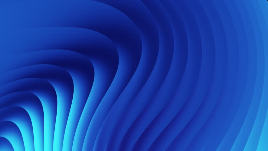 3d animation, abstract blue waves motion background seamless looping