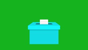 Animation of putting paper in ballot box on green screen background - Powered by Shutterstock - Get 15% off with code: PIKWIZARD15