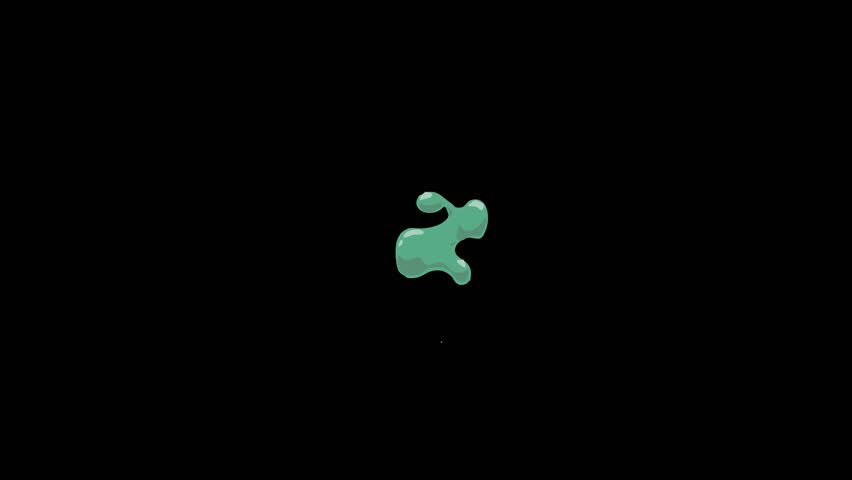 Pack of hand drawn liquid elements. Set of abstract white doodle elements in cartoon style with alpha channel. 4K resolution