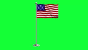 USA American colorful flag waving 3d rendered animation green screen 4k - Powered by Shutterstock - Get 15% off with code: PIKWIZARD15