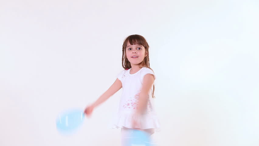 Dancing girl with airballs