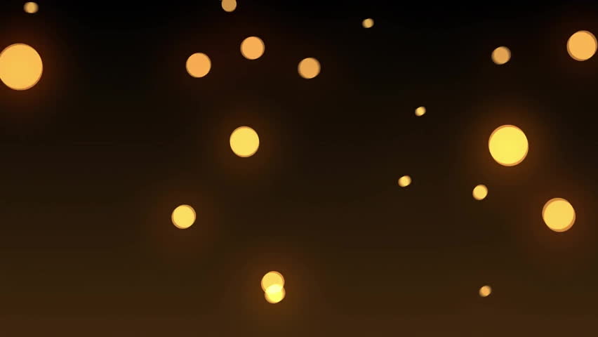 Animation of light spots on black background. Shapes, colours and backgrounds concept digitally generated video.