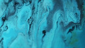 Ink flow. Defocused glitter texture. Azure blue green color shimmering paint blends mix wave motion mystical wet emulsion abstract background. - Powered by Shutterstock - Get 15% off with code: PIKWIZARD15