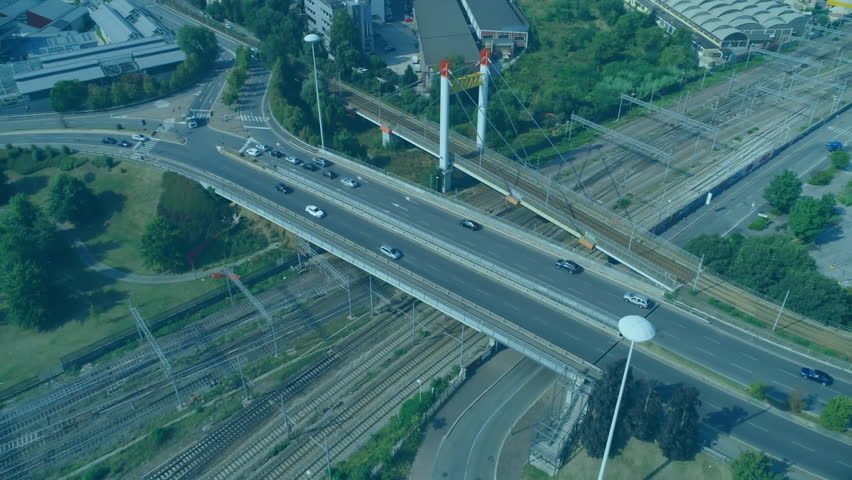 Line graph animation over aerial view of urban roads and railway tracks. Data, analytics, cityscape, infrastructure, transportation, visualization - Powered by Shutterstock - Get 15% off with code: PIKWIZARD15