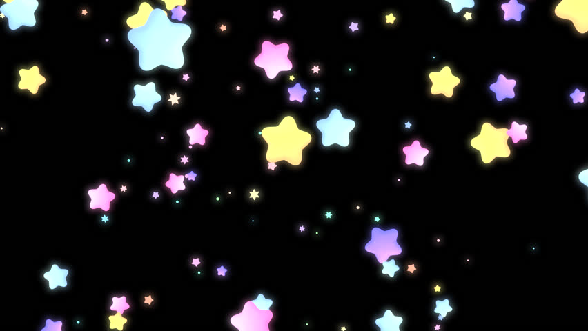 Looped cartoon magical stars animation.