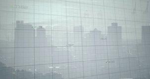 Rising green line graph animation over cityscape background with grid lines. Growth, success, business, finance, chart, trending - Powered by Shutterstock - Get 15% off with code: PIKWIZARD15