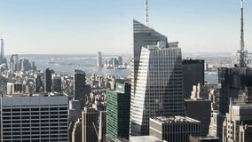 Financial data and stock market animation over New York City skyline. Finance, business, economy, analytics, growth, investment - Powered by Shutterstock - Get 15% off with code: PIKWIZARD15