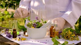alternative medicine medicinal herbs. Selective focus. - Powered by Shutterstock - Get 15% off with code: PIKWIZARD15