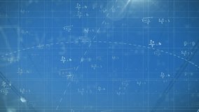 Mathematical equations and scientific formulas animation over power lines and blue sky. Technology, innovation, science, mathematics, data, electricity - Powered by Shutterstock - Get 15% off with code: PIKWIZARD15