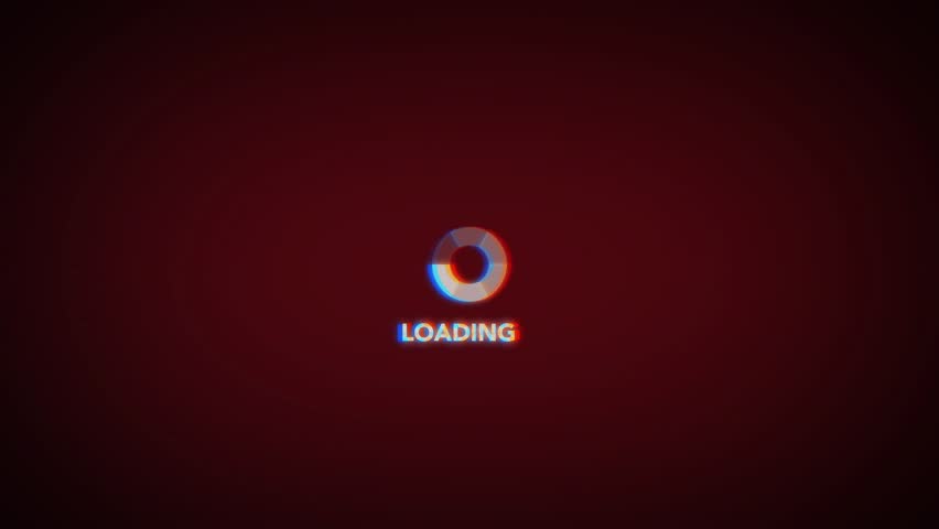 Glitch loading text animation 03