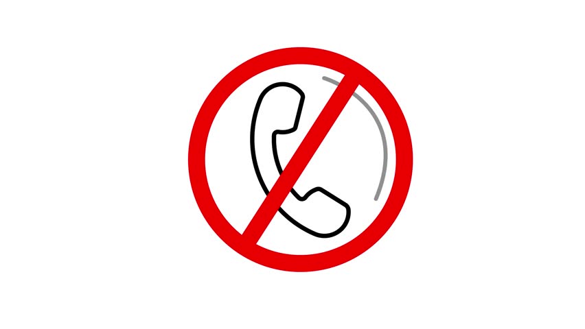 No calling icon animation with isolated white background.