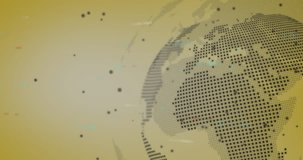 Animation of digital data processing over globe. Global connections, computing and data processing concept digitally generated video. - Powered by Shutterstock - Get 15% off with code: PIKWIZARD15