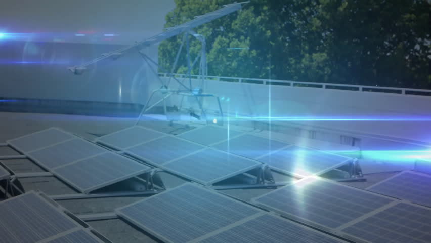 Engineer working with solar panels, network of connections and data processing animation. Technology, engineering, renewable, solar energy, innovation, sustainability - Powered by Shutterstock - Get 15% off with code: PIKWIZARD15