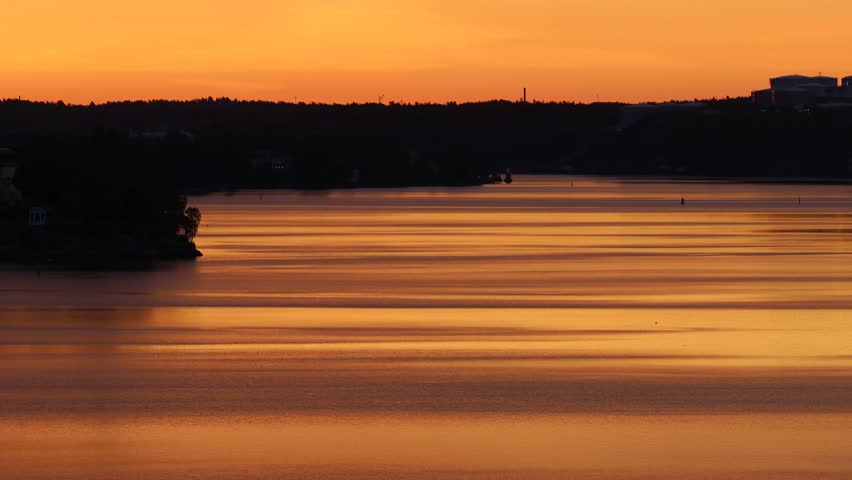 Stockholm, Sweden The sunrise over the Baltic Sea.