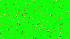 Loop Animation of Gold Confetti Falling on Green Screen - Powered by Shutterstock - Get 15% off with code: PIKWIZARD15
