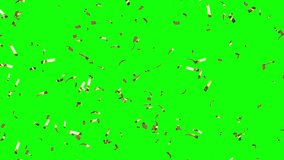 Loop Animation of Gold Confetti Falling on Green Screen - Powered by Shutterstock - Get 15% off with code: PIKWIZARD15