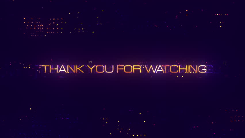 Thank you for watching glitch gold text effect cinematic title digital effect on black abstract background.  - Powered by Shutterstock - Get 15% off with code: PIKWIZARD15