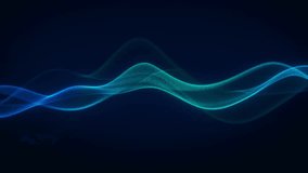 Futuristic Digital Blue Wave Technology Background Looping Animation in Dark Environment for Modern Business Presentations. Sleek, dynamic digital network, immersive backdrop. - Powered by Shutterstock - Get 15% off with code: PIKWIZARD15